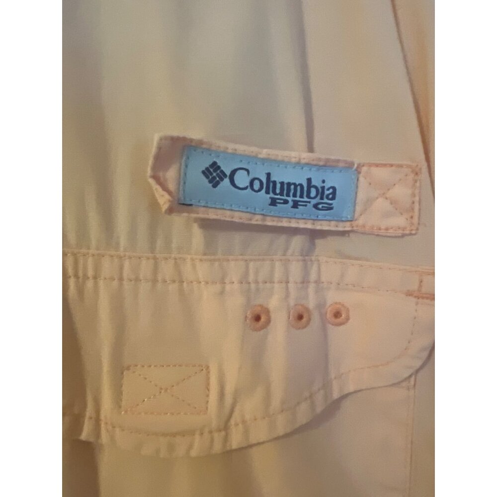 Columbia PFG Fishing Shirt Men’s XXL Peach Short Sleeve Hiking Vacation, Utility - Picture 4 of 10